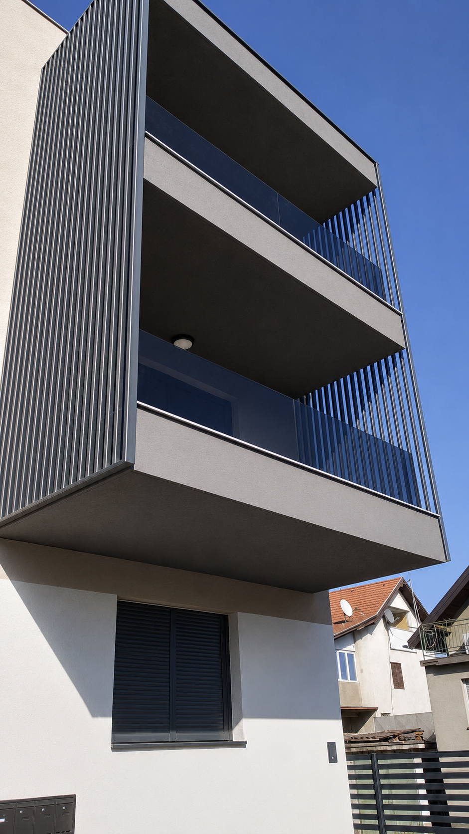 Brise-vue façade contemporaine