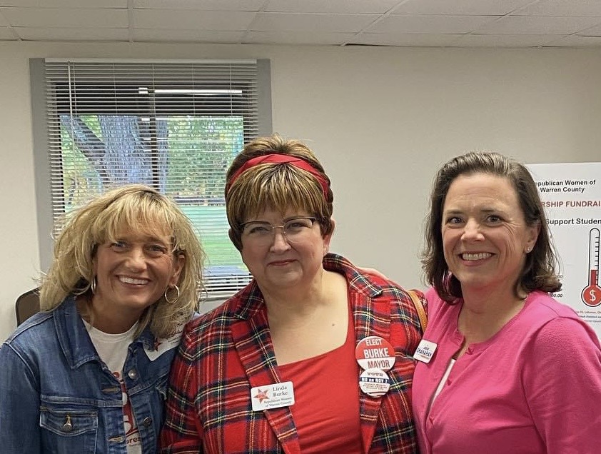 Mayor Burke with supporters at Republican Women of Warren County