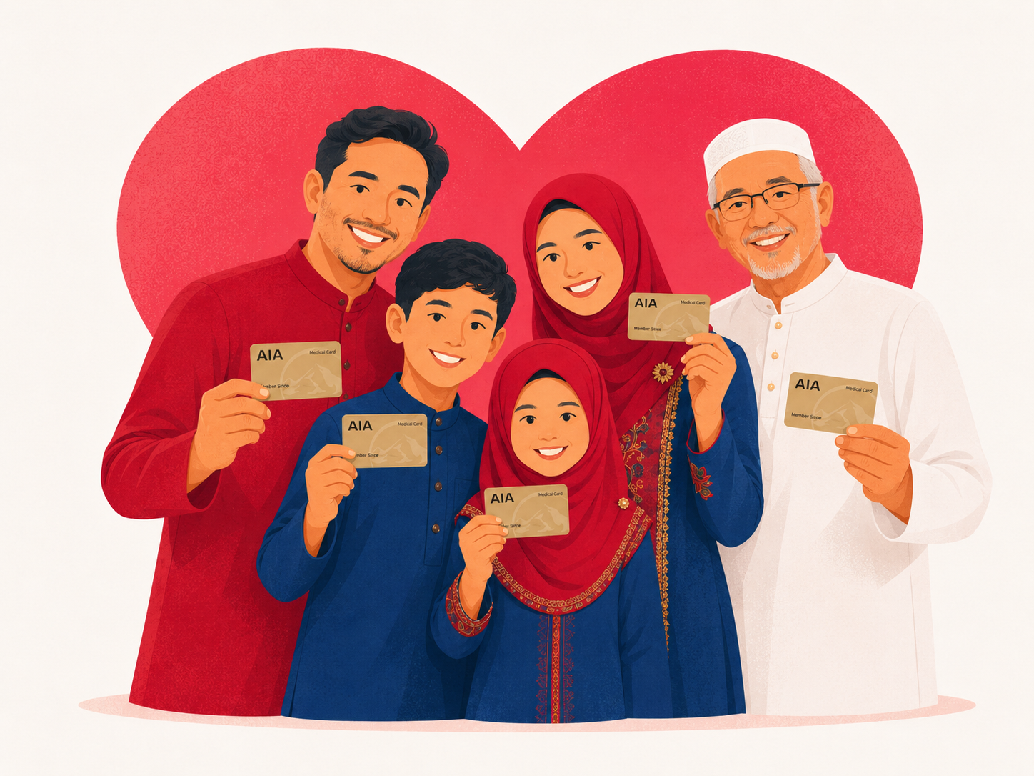 Keluarga dilindungi AIA Public Takaful medical card