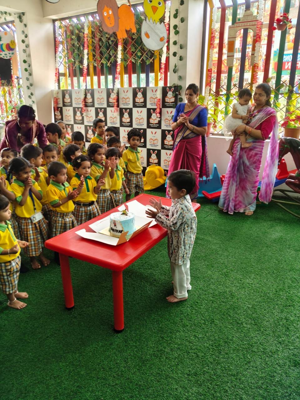 Birthday celebration with cake