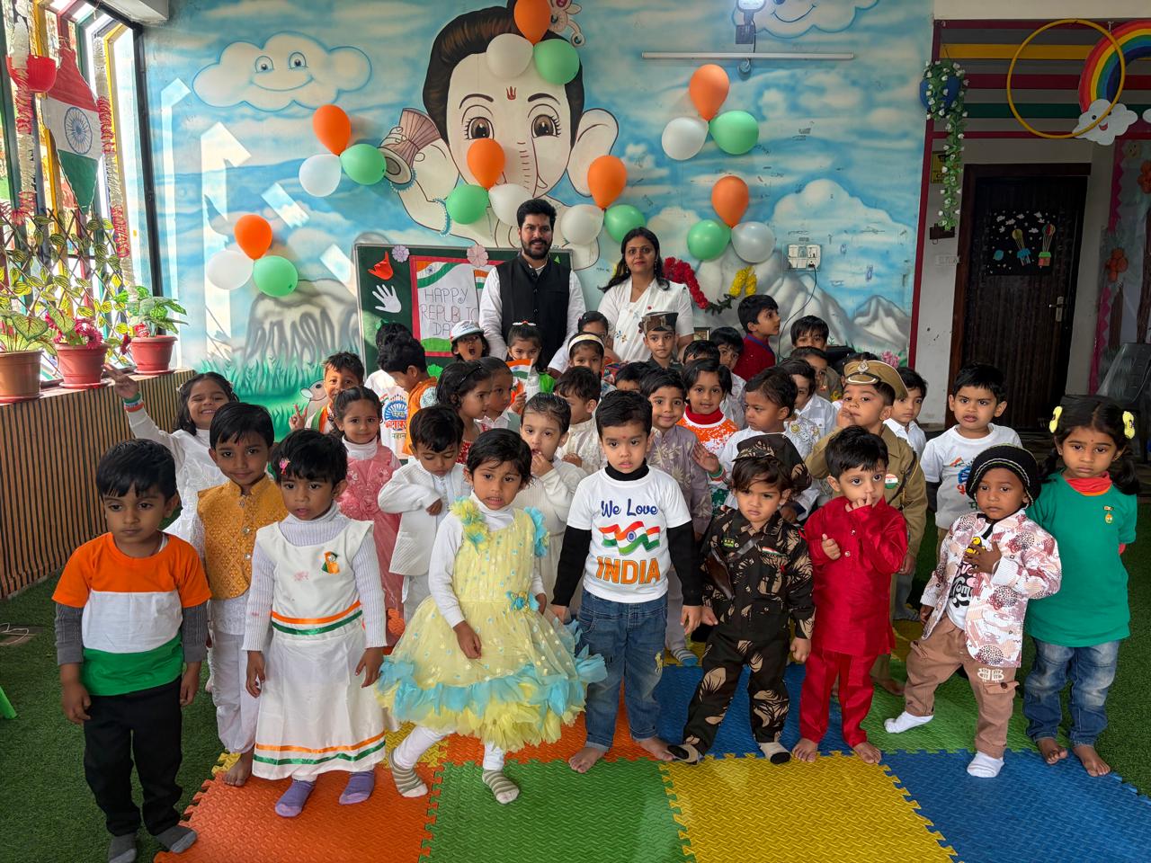 Independence Day celebration with students
