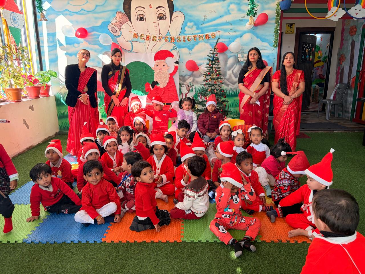 Christmas celebration with students