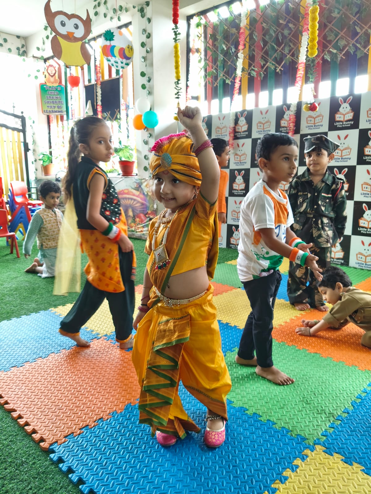 Child dressed as Krishna