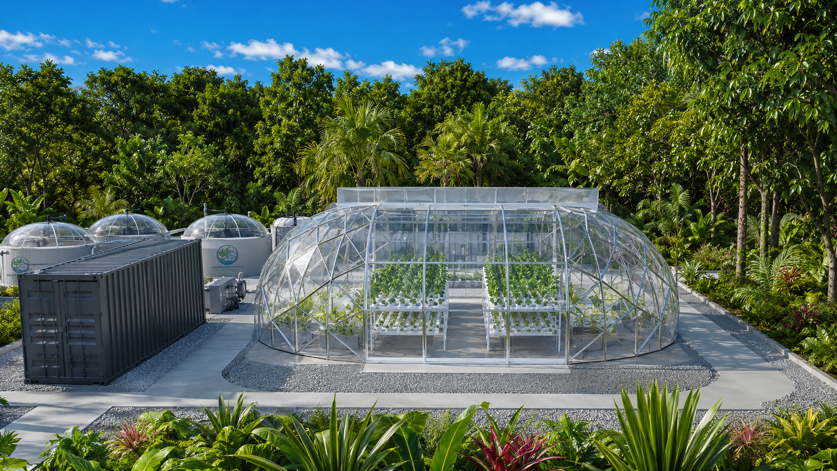 Instructor reviewing aquaponics standard operating procedures