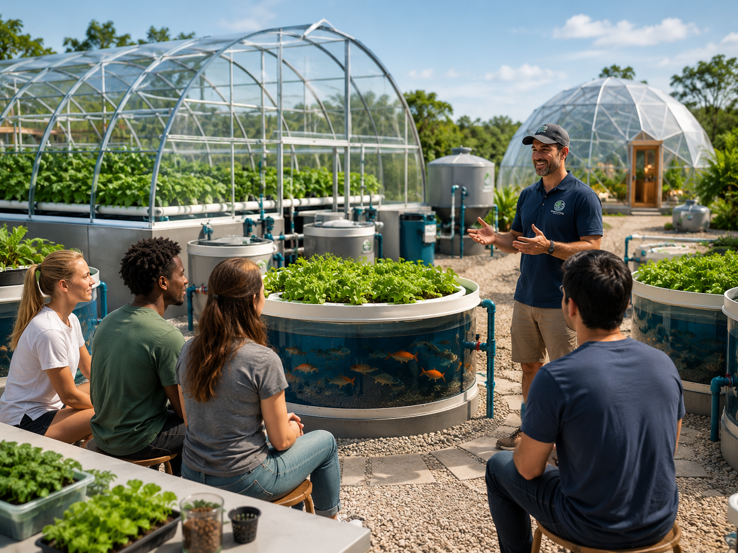 Aquaponics Lifestyle beginner greenhouse training