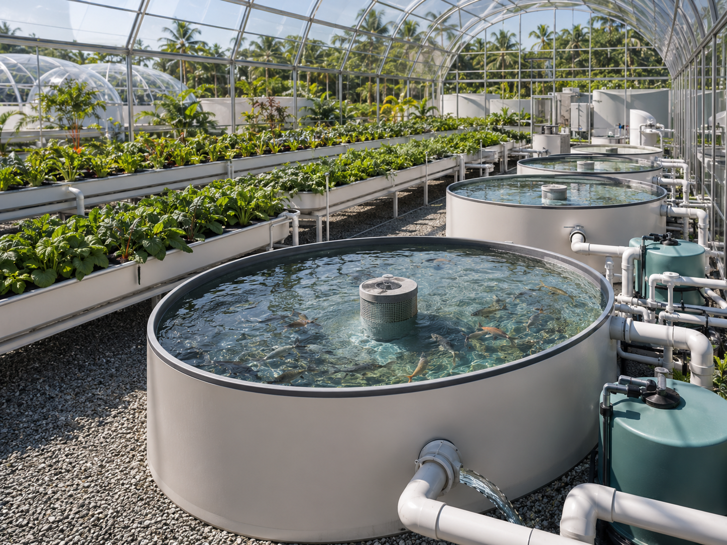 Fish and plant aquaponic system