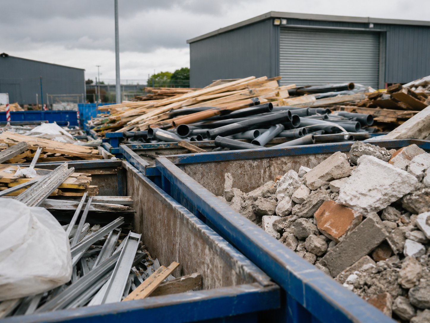 Construction site packaging recycling at 3 Counties Waste