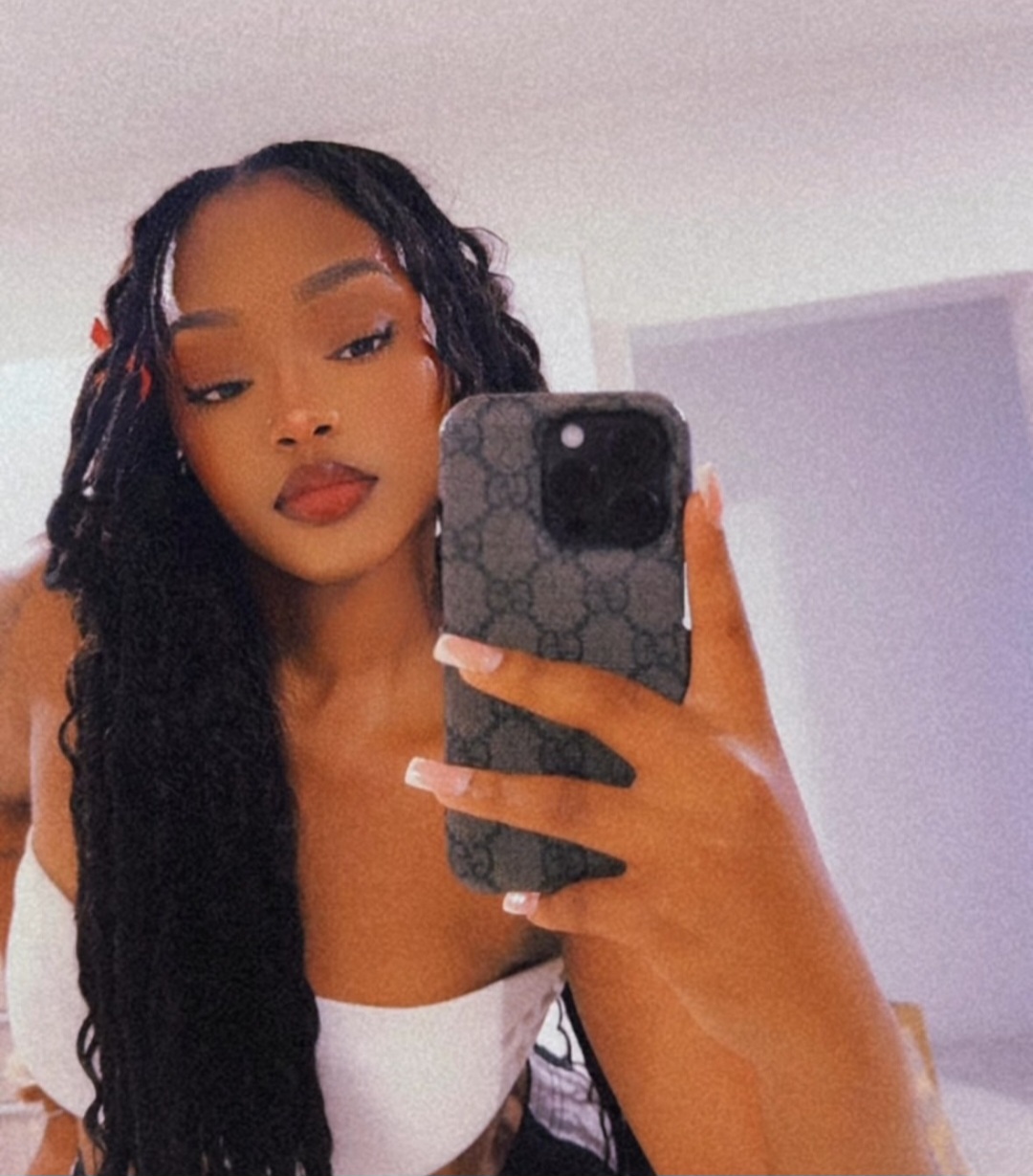 Curly locs with face framing