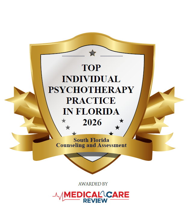 Voted Top Individual Psychotherapy Practice — Medical Care Review award