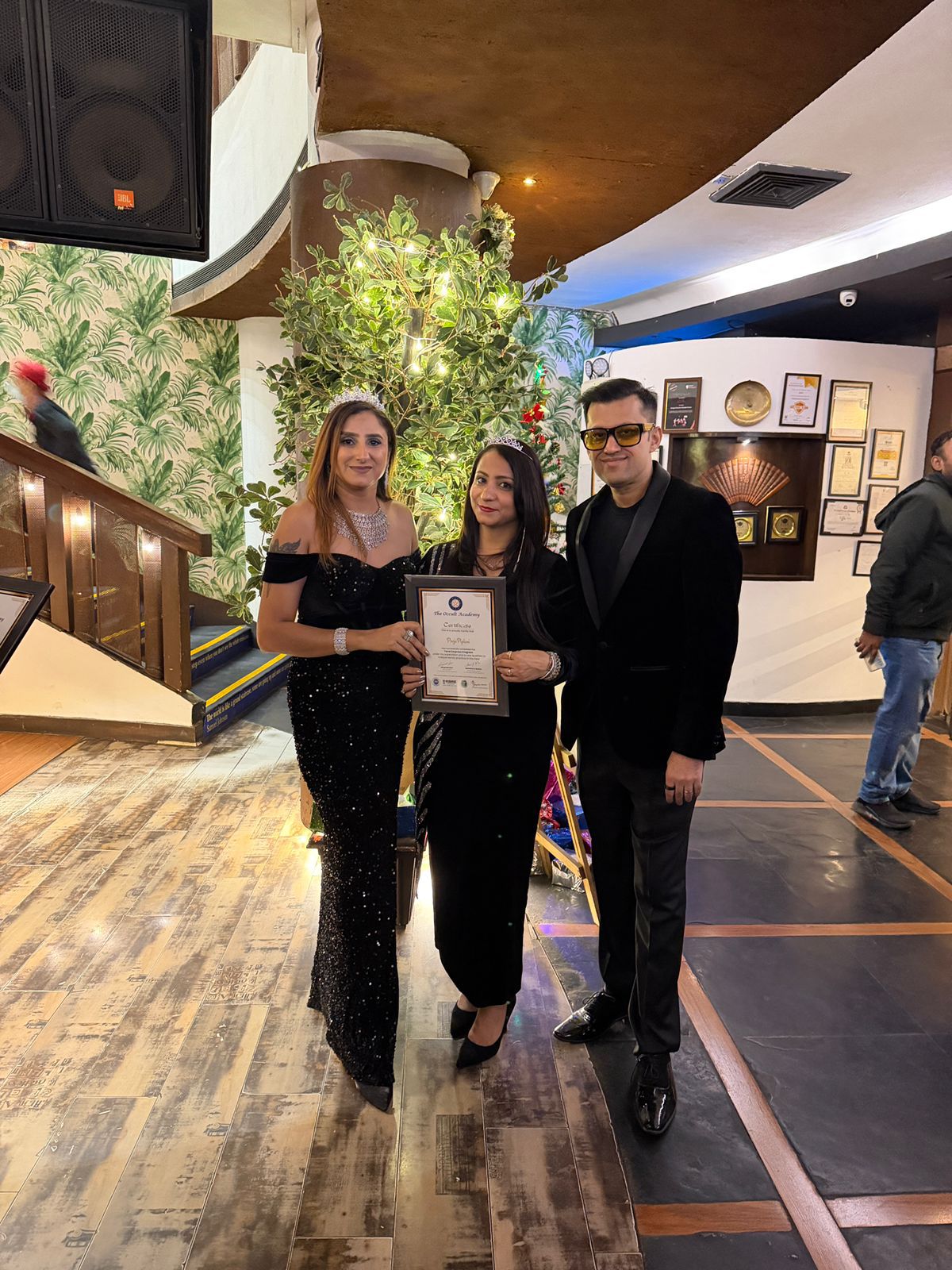 Pooja receiving her Tarot certification
