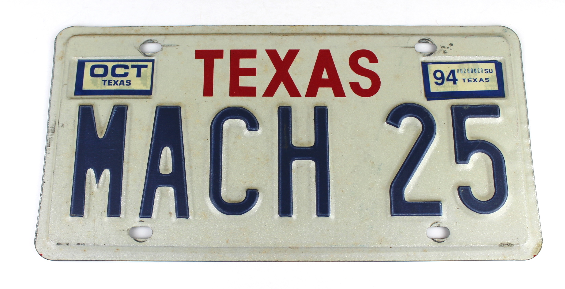Brandenstein's Signed Mach 25 License Plate