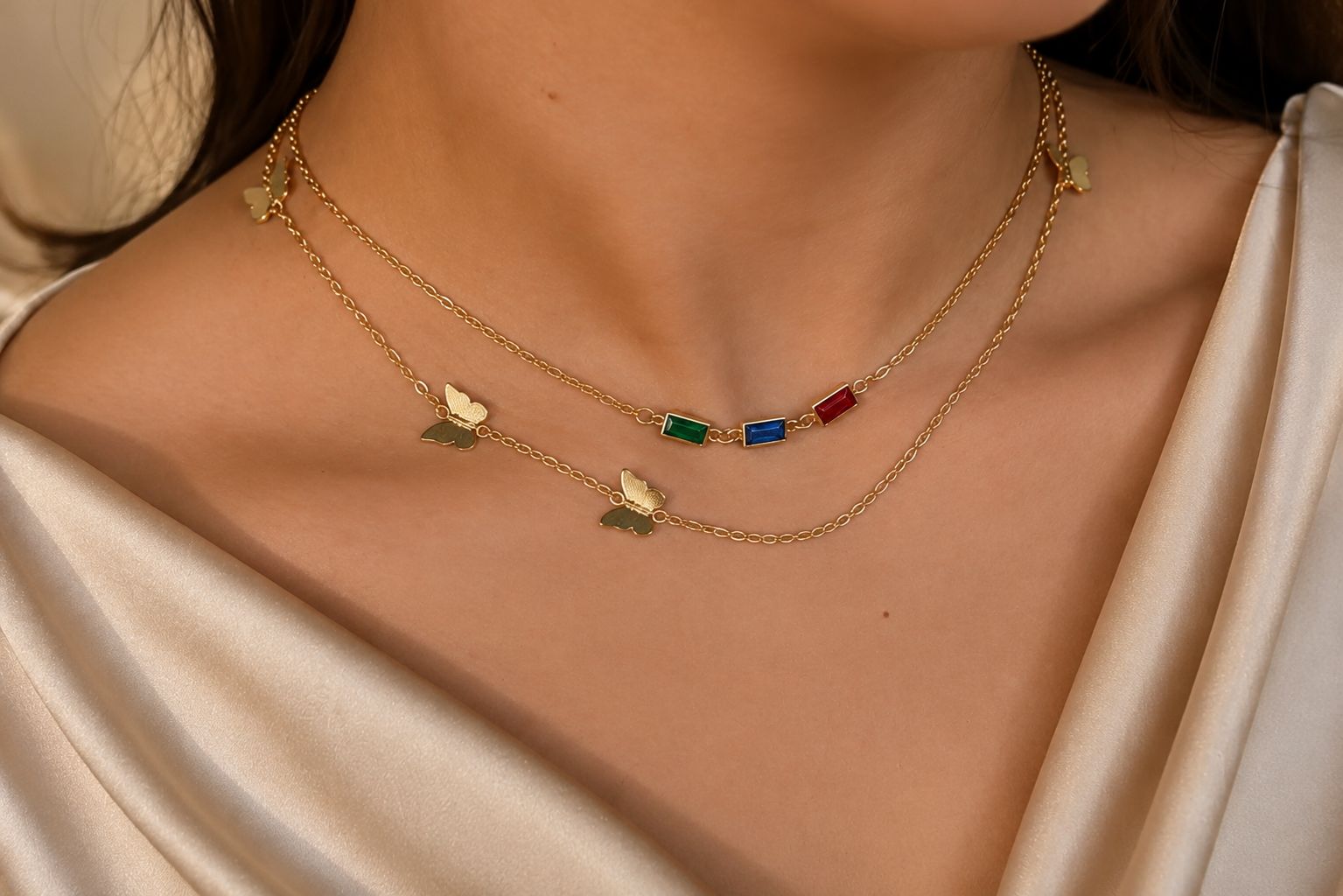 Aurora Butterfly Necklace