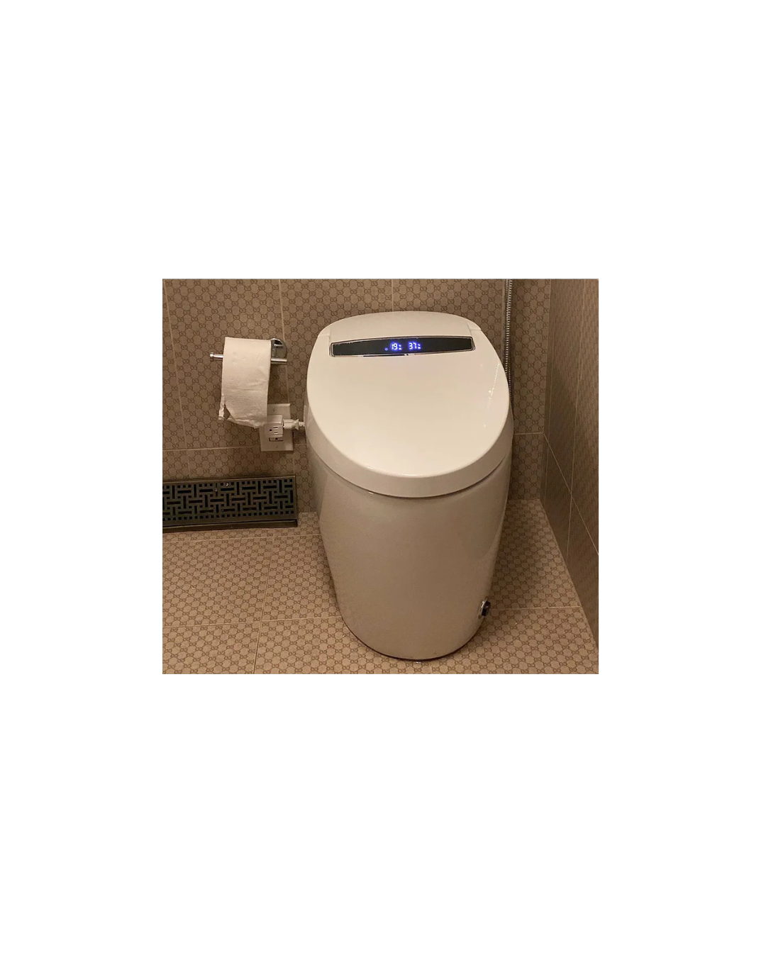 FlowLux smart toilet — open lid install