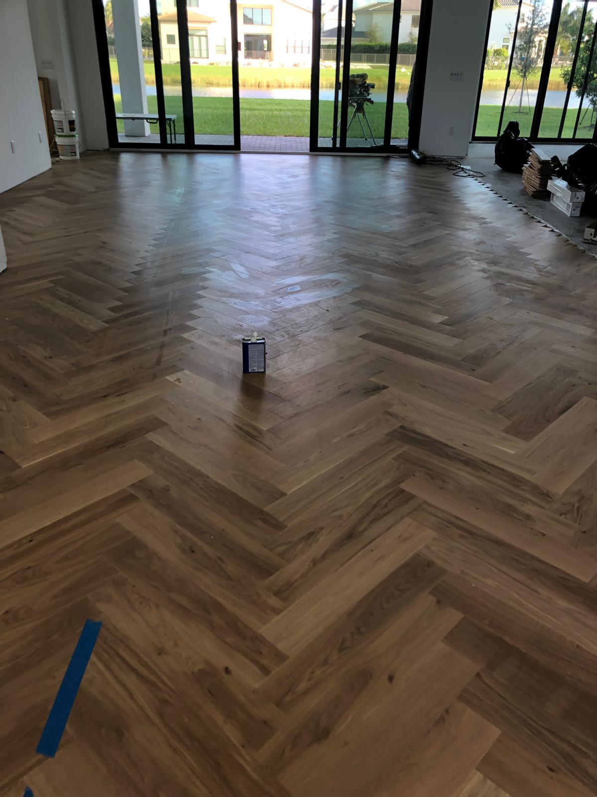 Luxury hardwood flooring living room