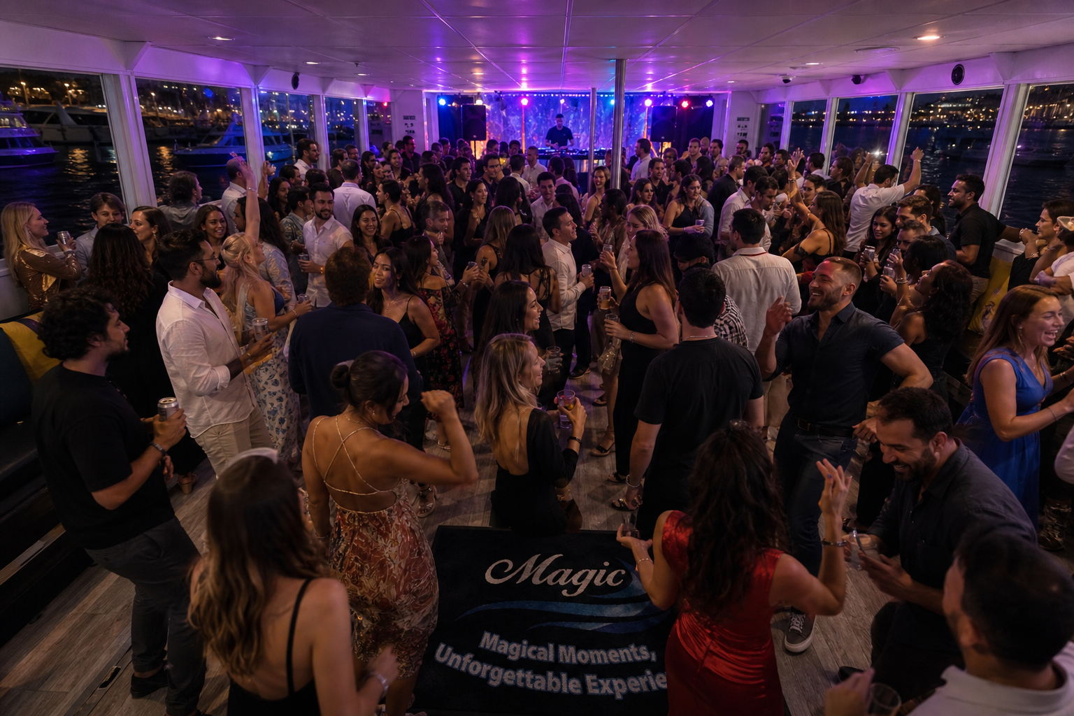 Karaoke party cruises Sydney aboard Magic. , Sydney Harbour cruise aboard MV Sydney Magic