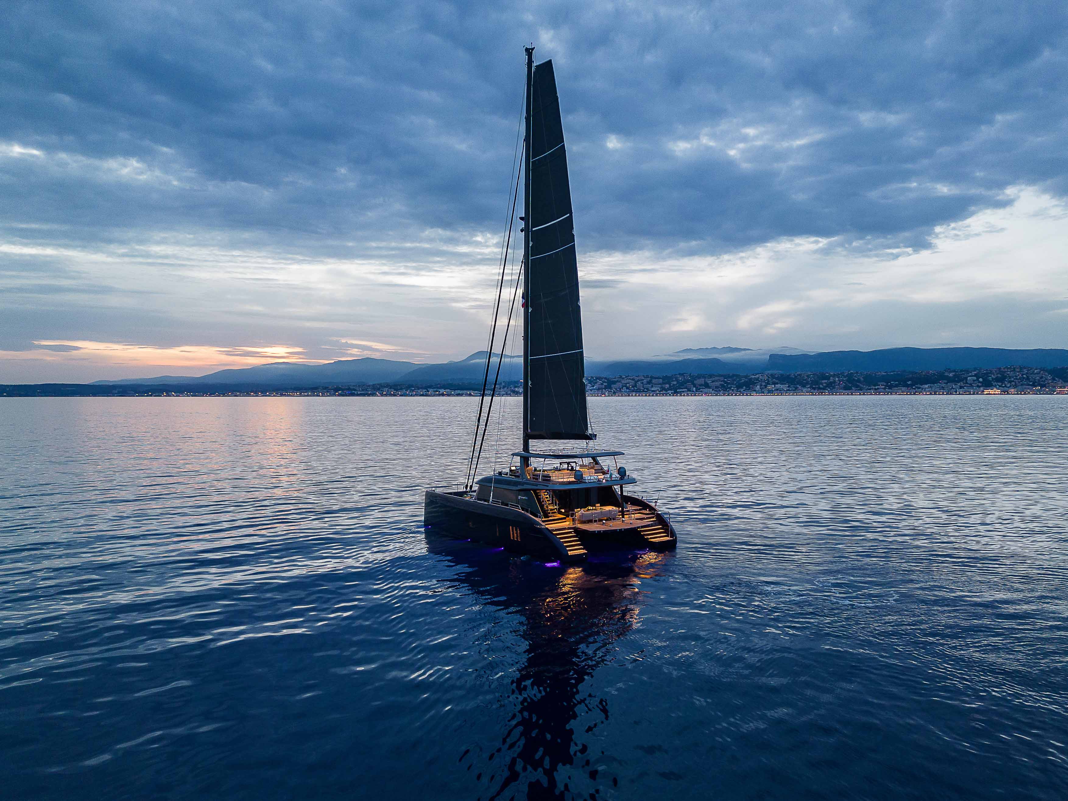 MARIE-JOSEPH under full sail at dawn