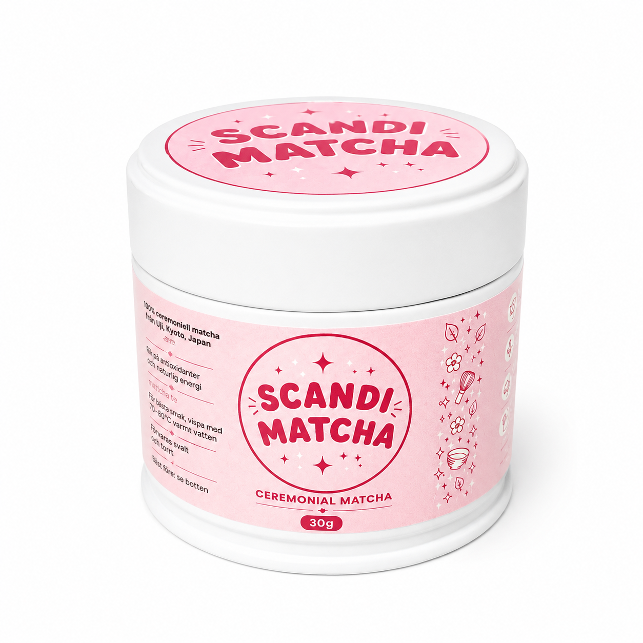 Scandi Matcha ceremonial 30g vit burk