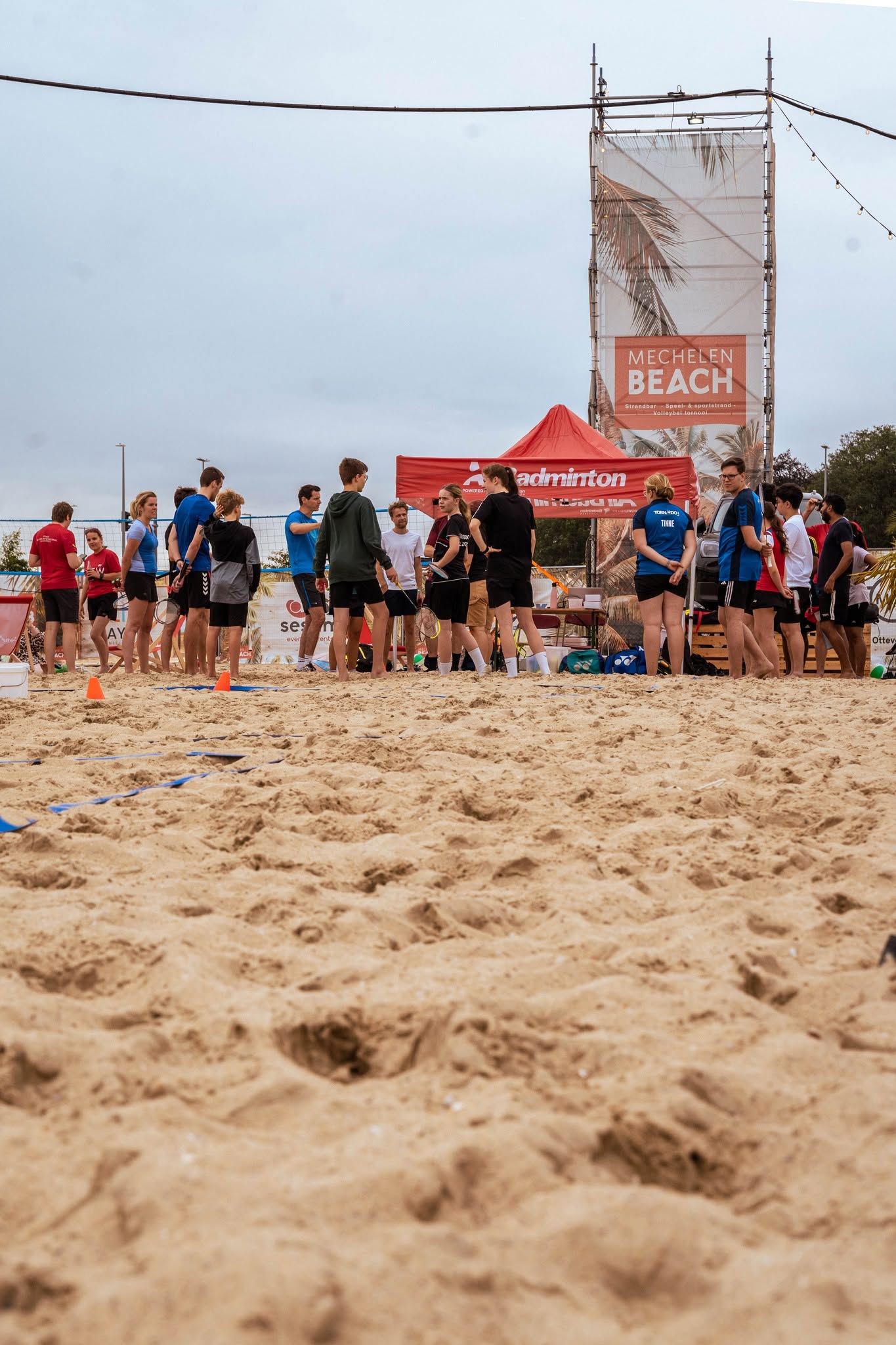 Sportieve activiteit op Mechelen Beach
