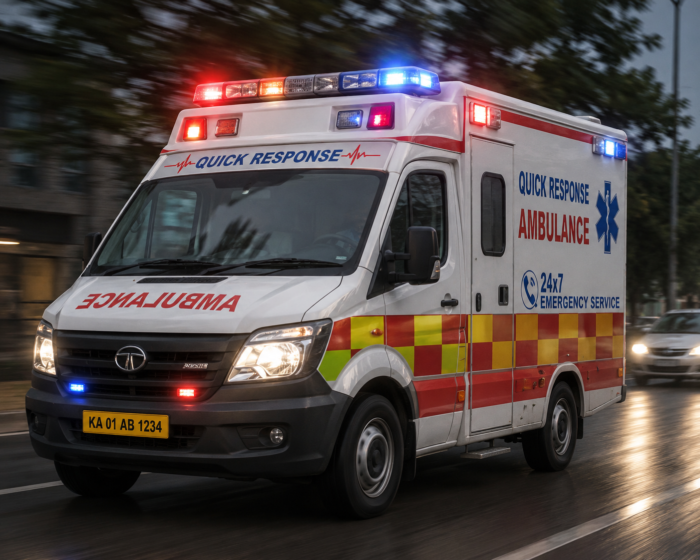 Ambulance in emergency response