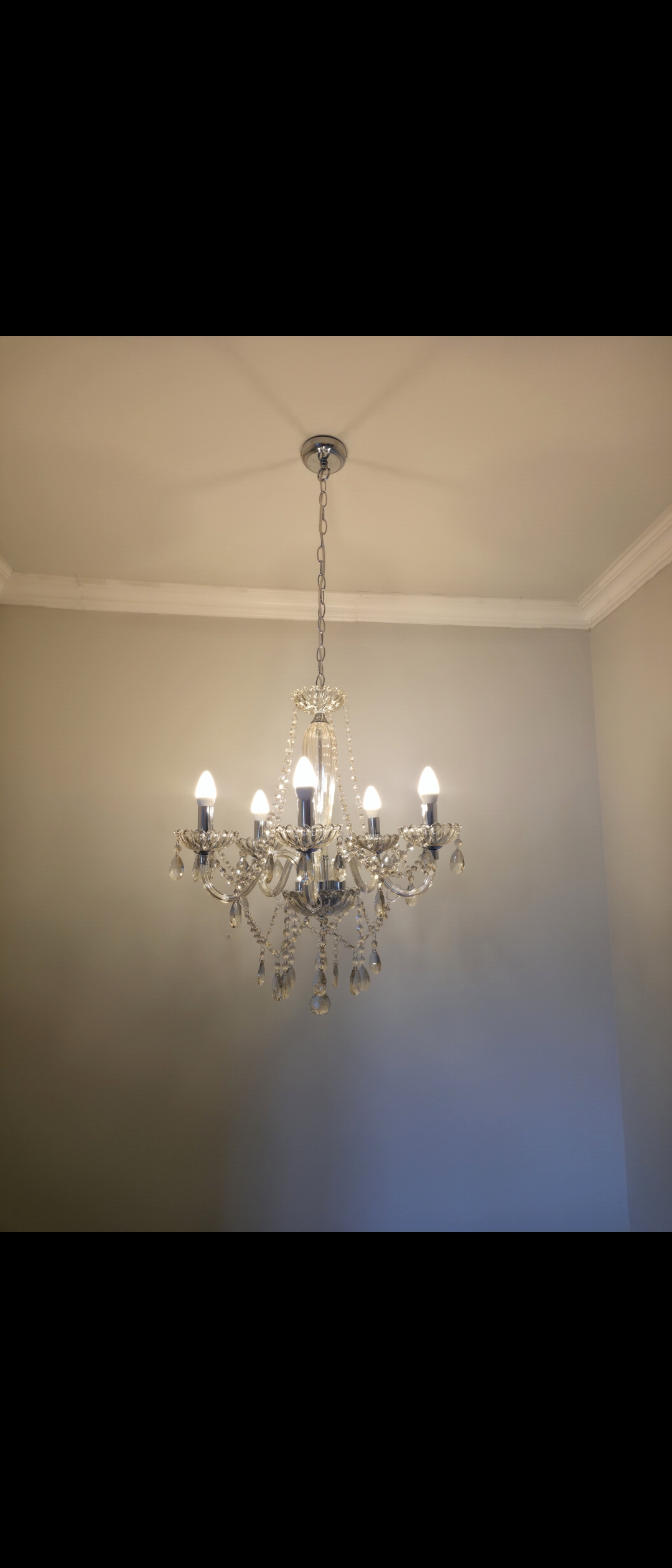 Pendant Replaced with Chandelier