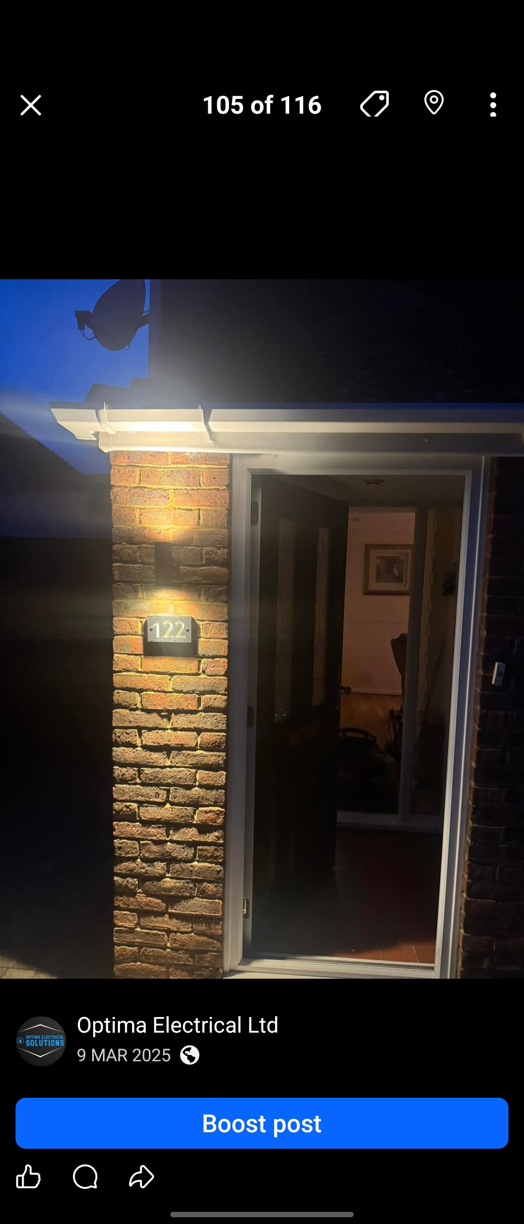 House Number & Porch Light