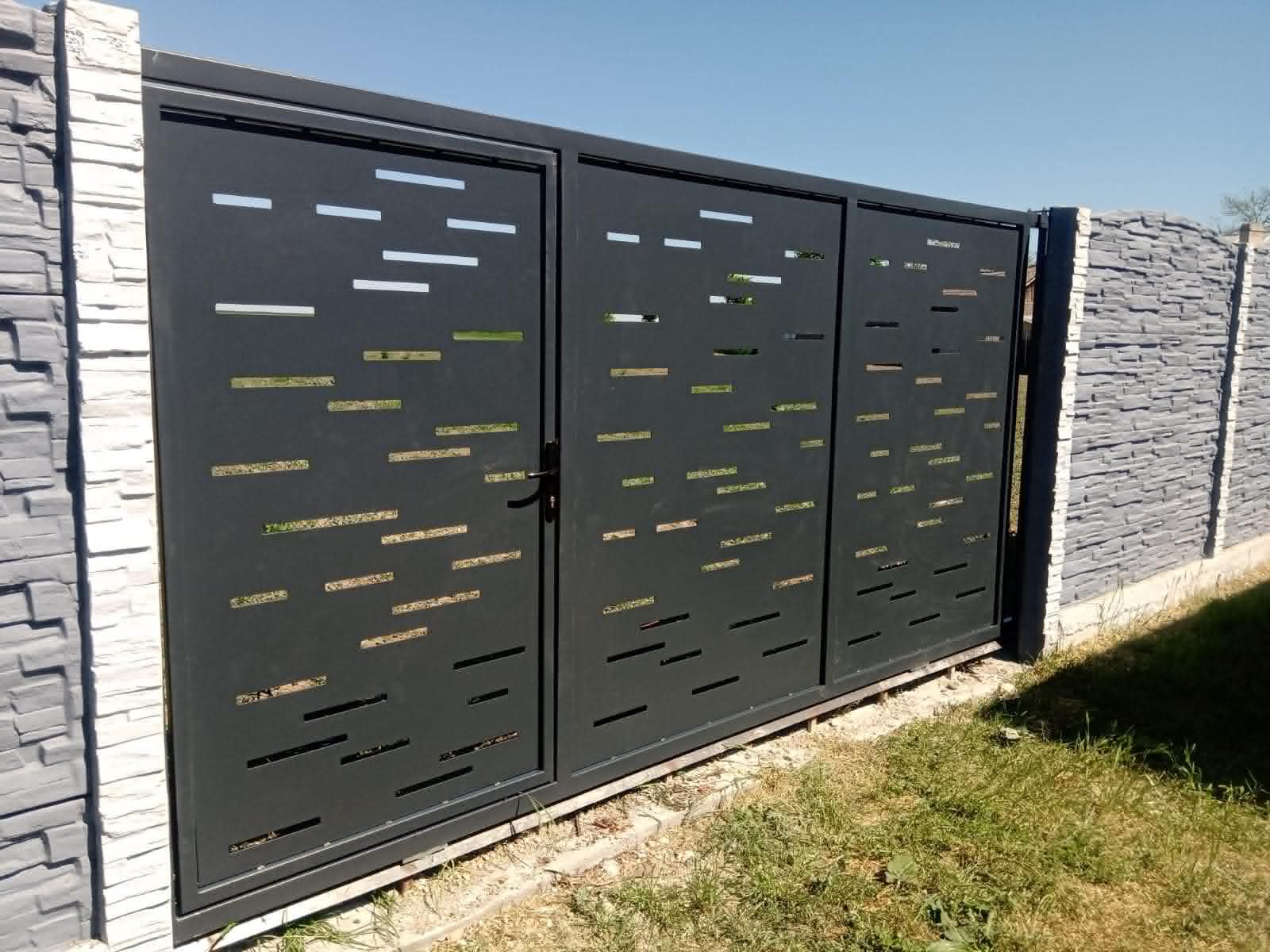 Set poartă batantă CNC - Model Argintiu Antracit (EddMa)