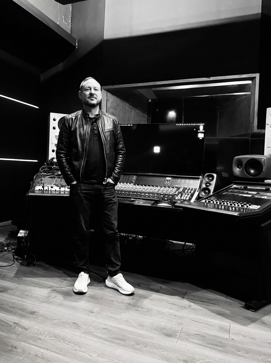 Angel Rojas in his Miami mixing studio