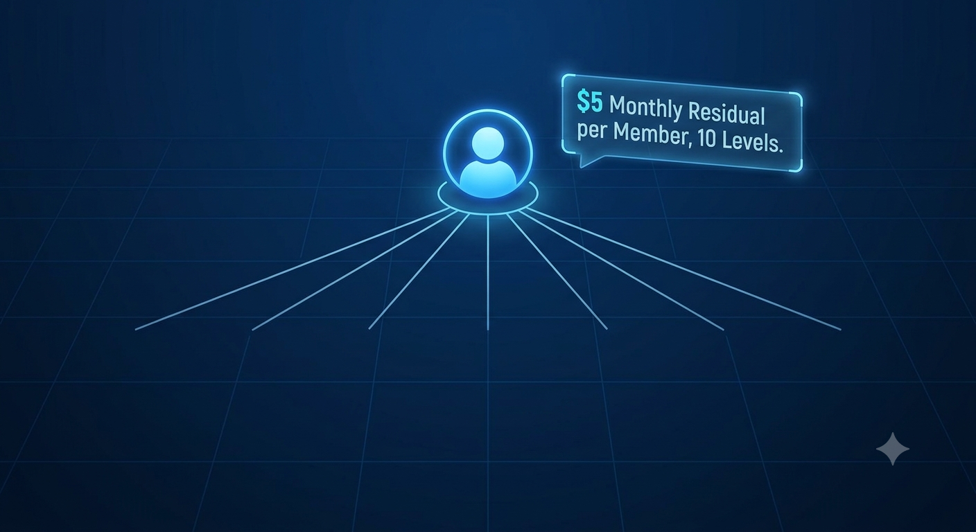 Step 01 — Every subscriber pays $5 to each upline tier