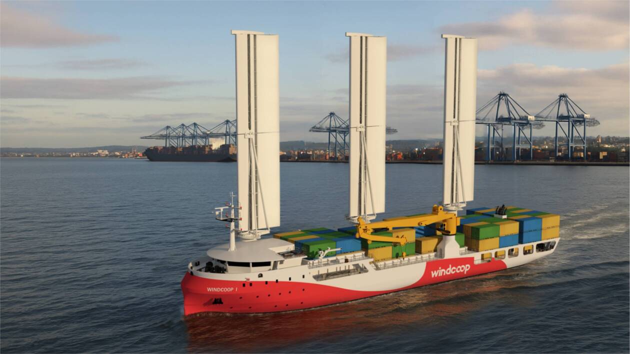 Ship with wing sails