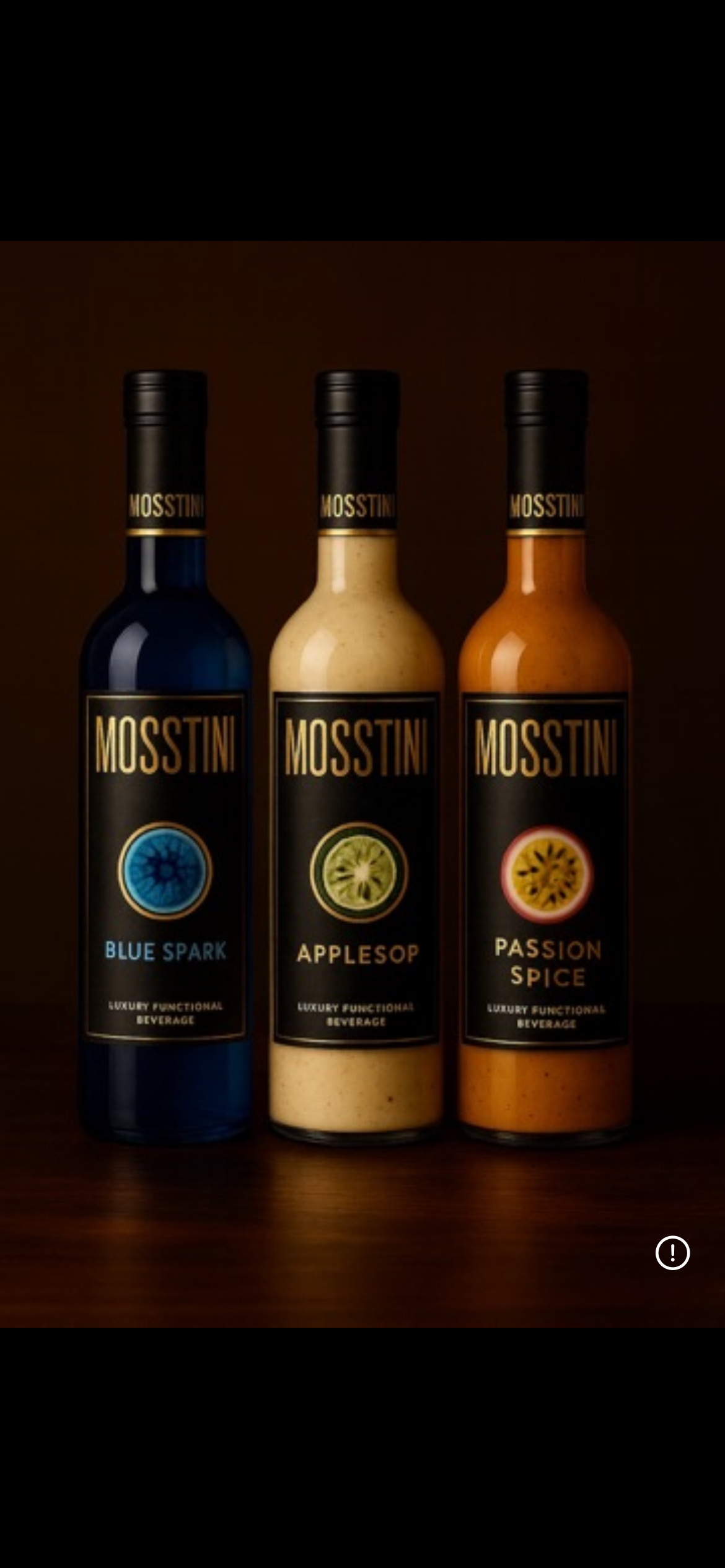 MOSSTINI Sea Moss Drinks - Blue Spark, Applesop, Passion Spice
