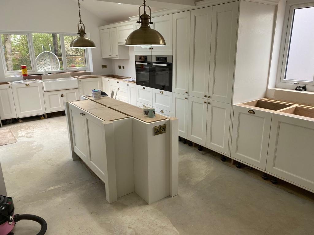 Contemporary Grey Kitchen with Island