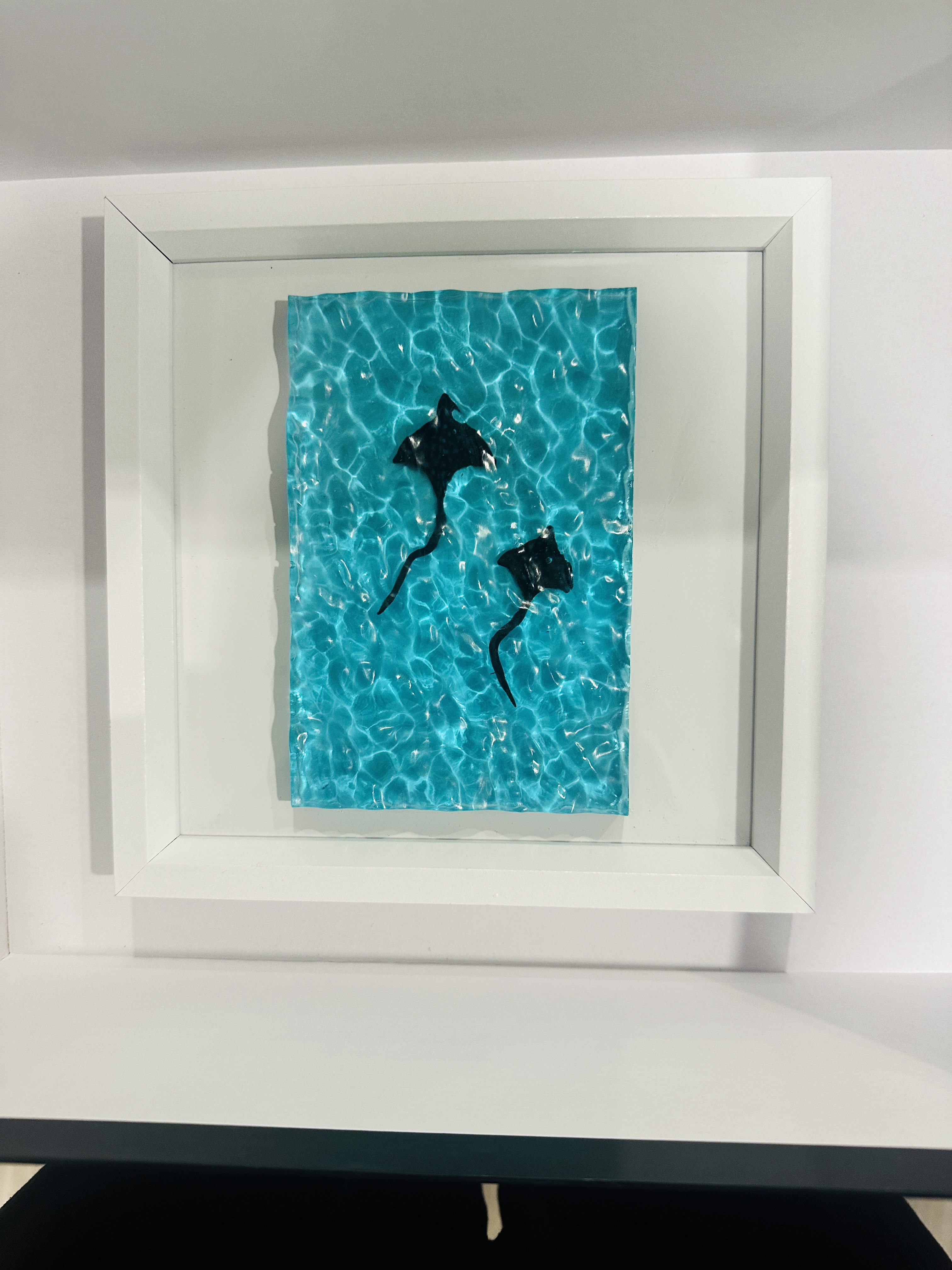 Framed Ocean Resin Art