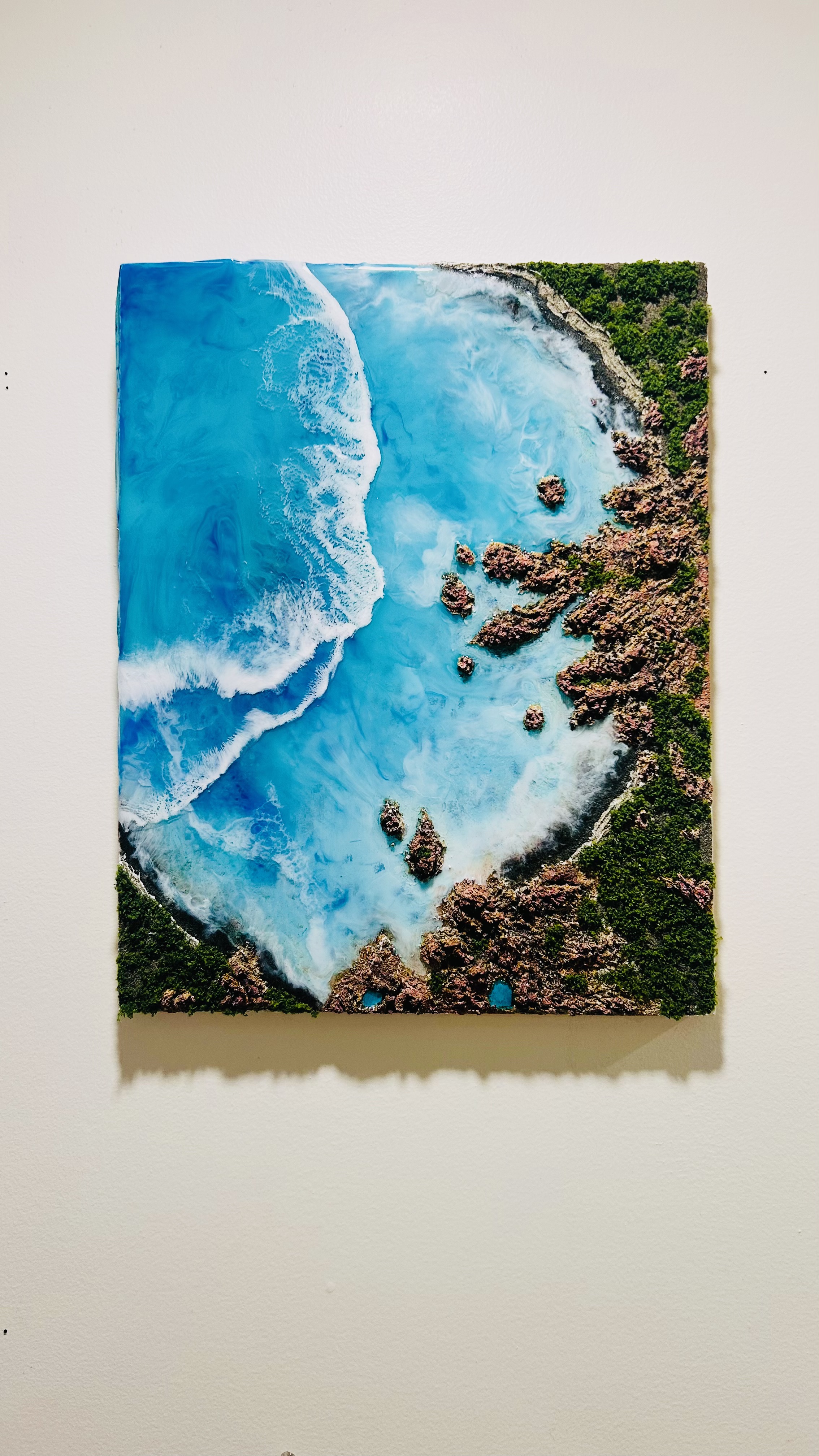 Handcrafted Tropical Coastline Wall Art - View 2