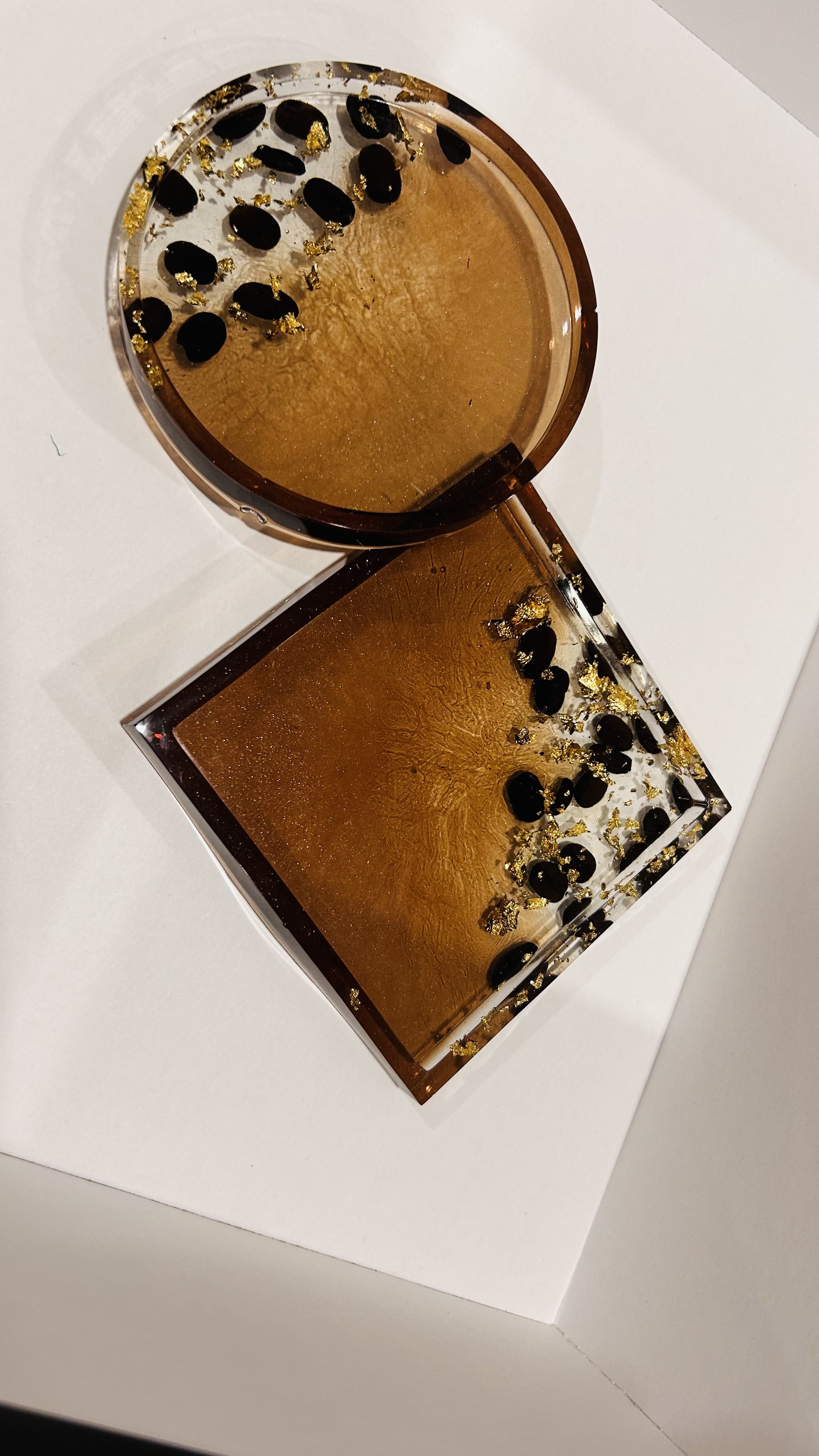 Gold & Onyx Luxury Coaster Set