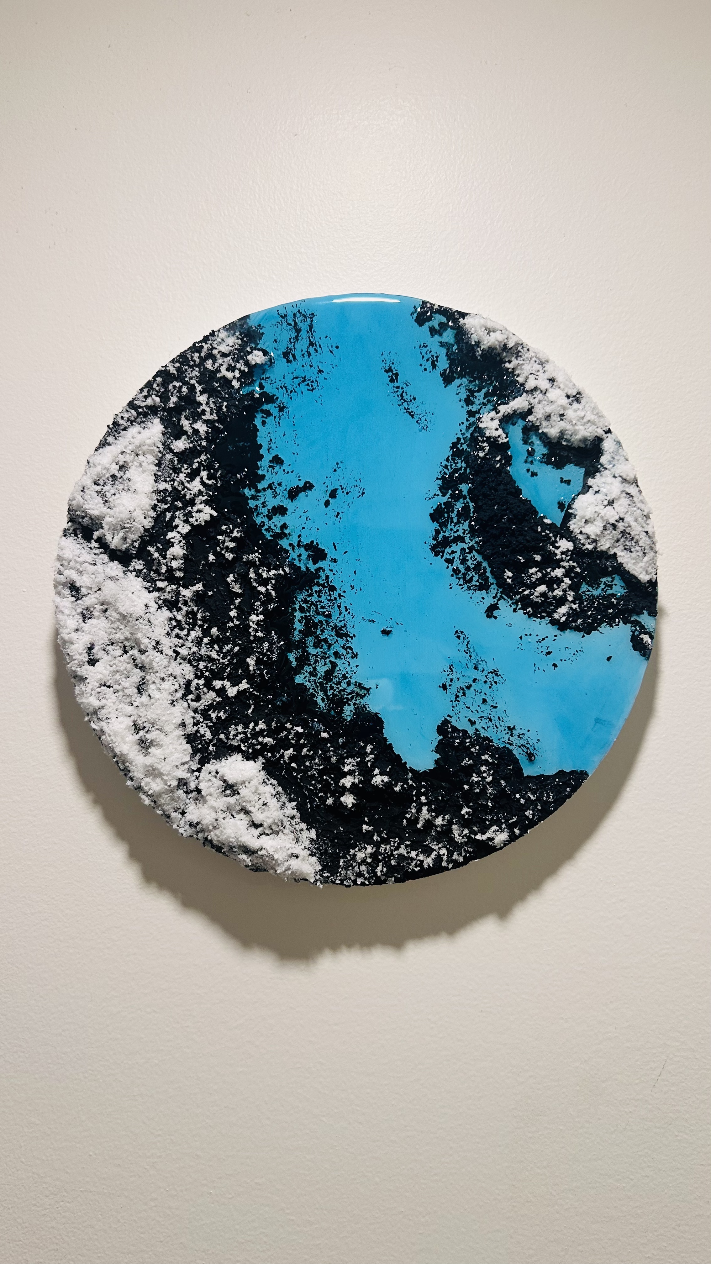 Handcrafted Winter Glacier Lake Wall Art - View 2