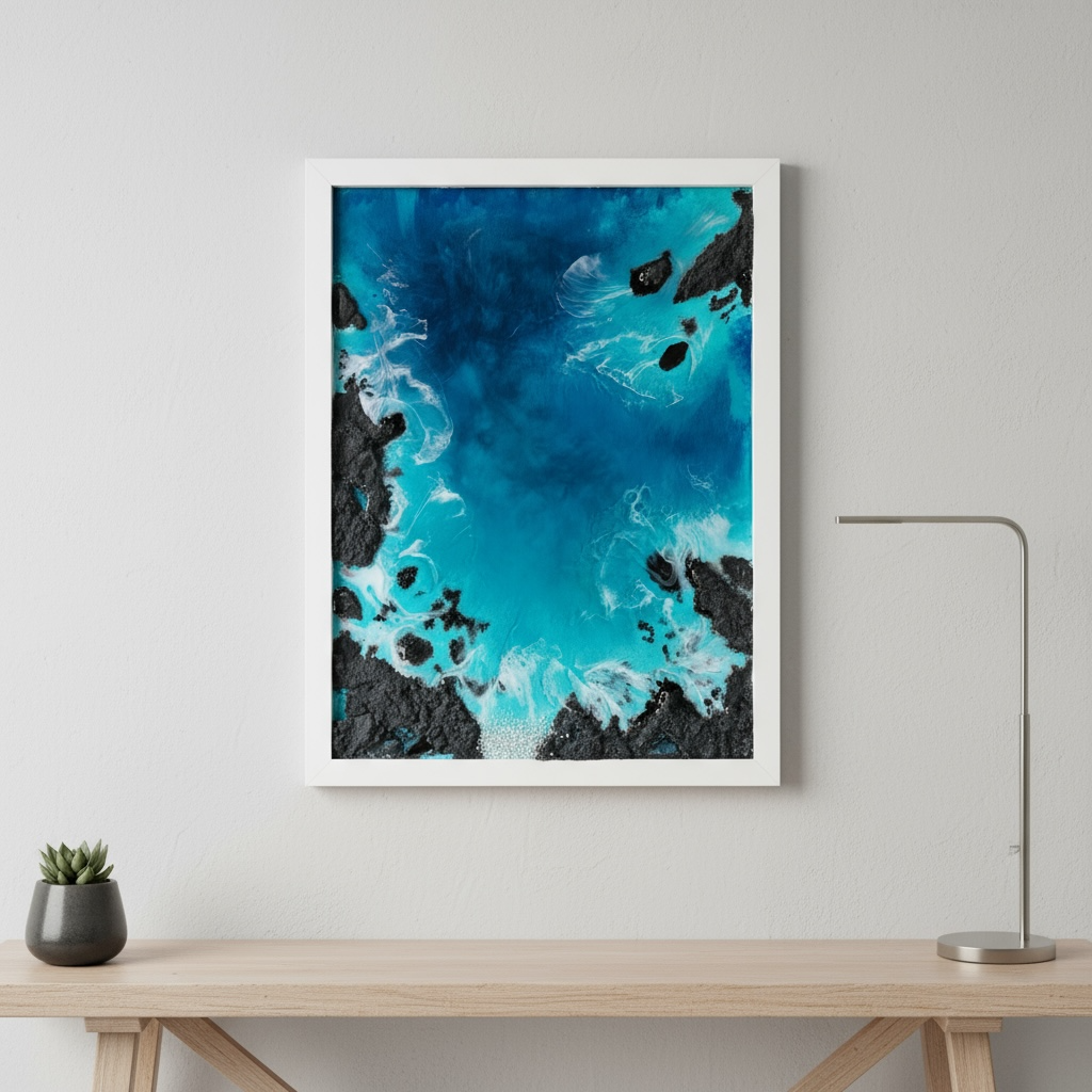 Turquoise Blue Coastal Wall Art