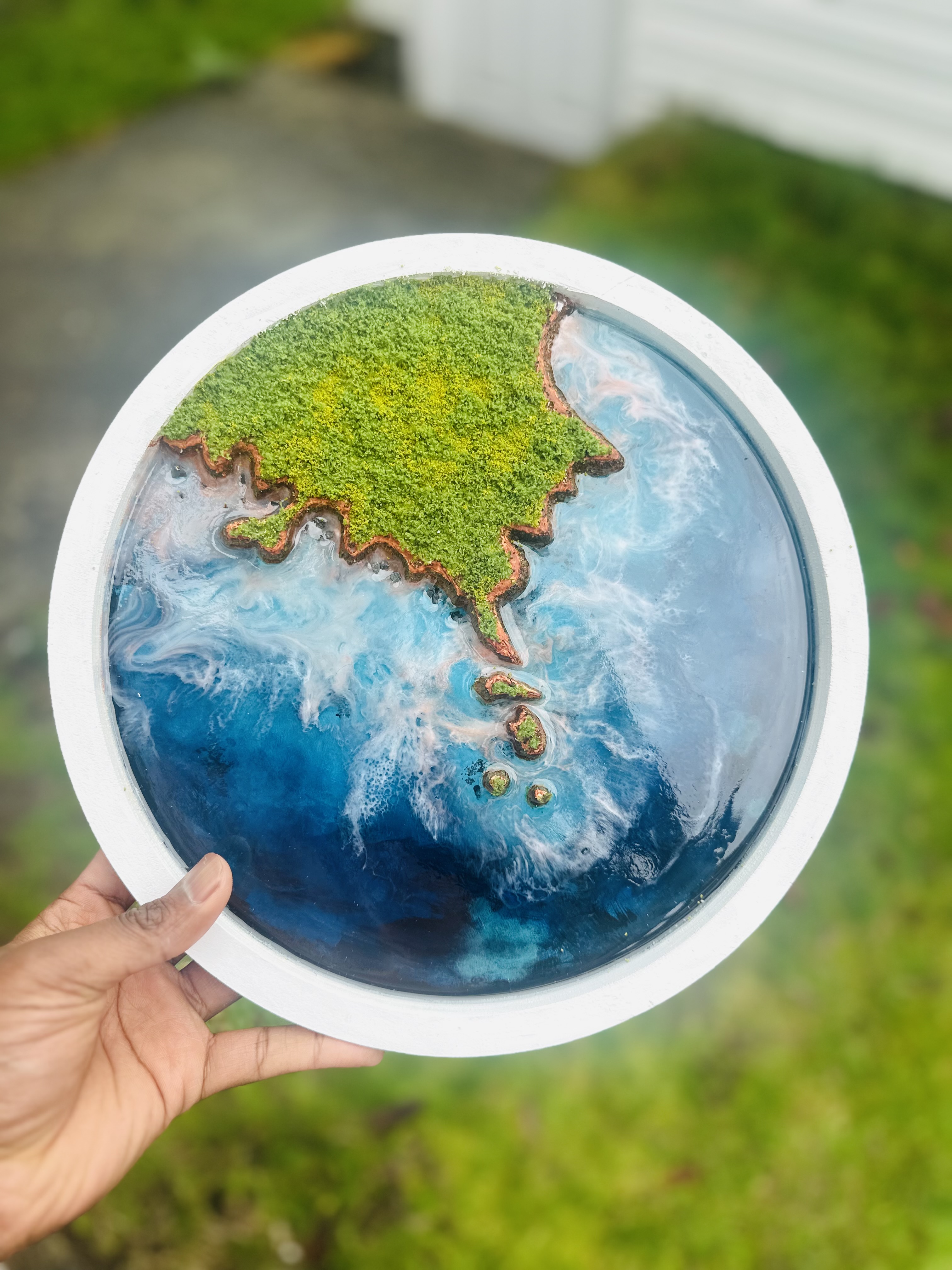 Living Island Art: Where Nature Meets Ocean Resin