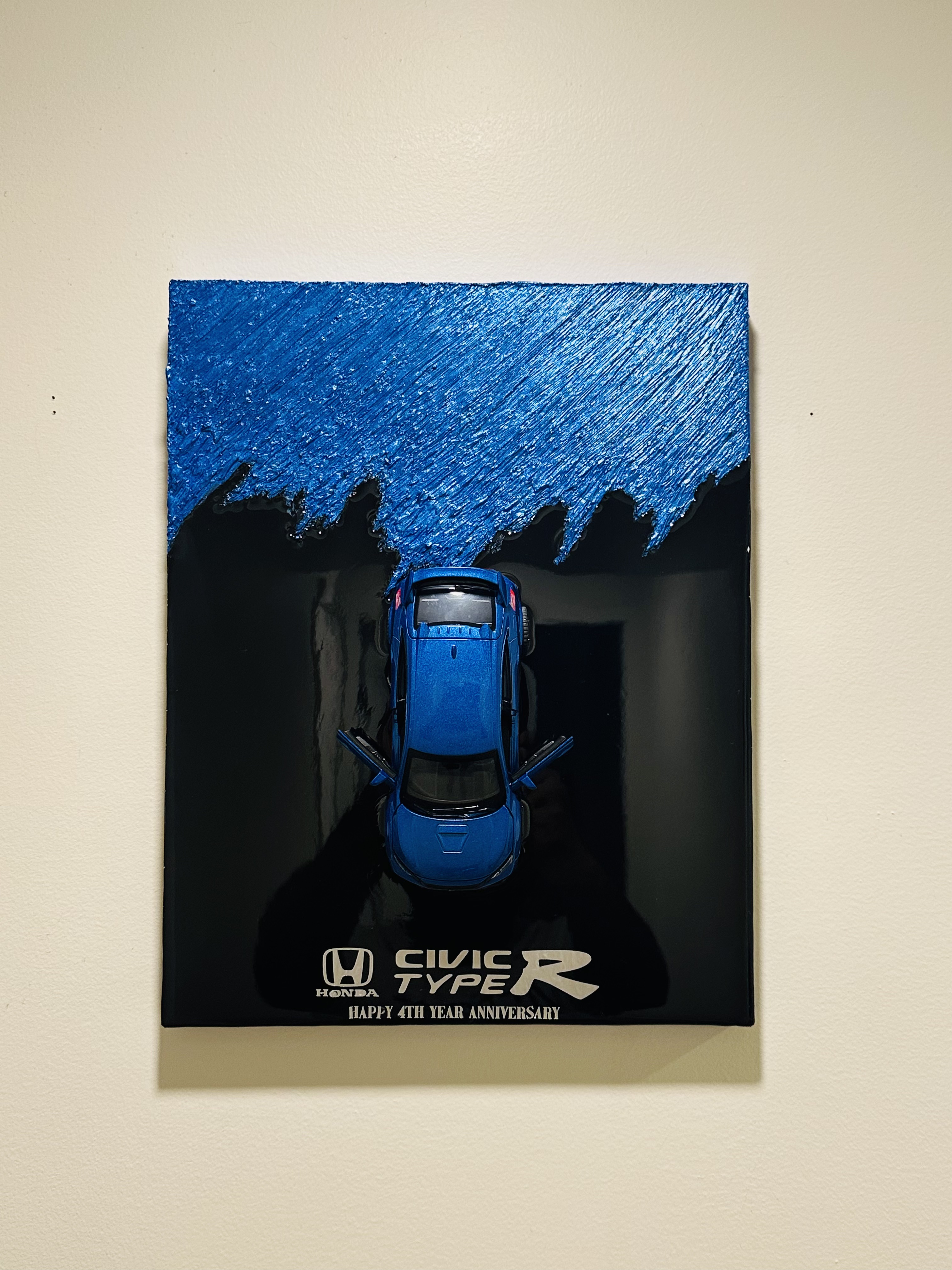 Classic Blue Honda Inspired Wall Art