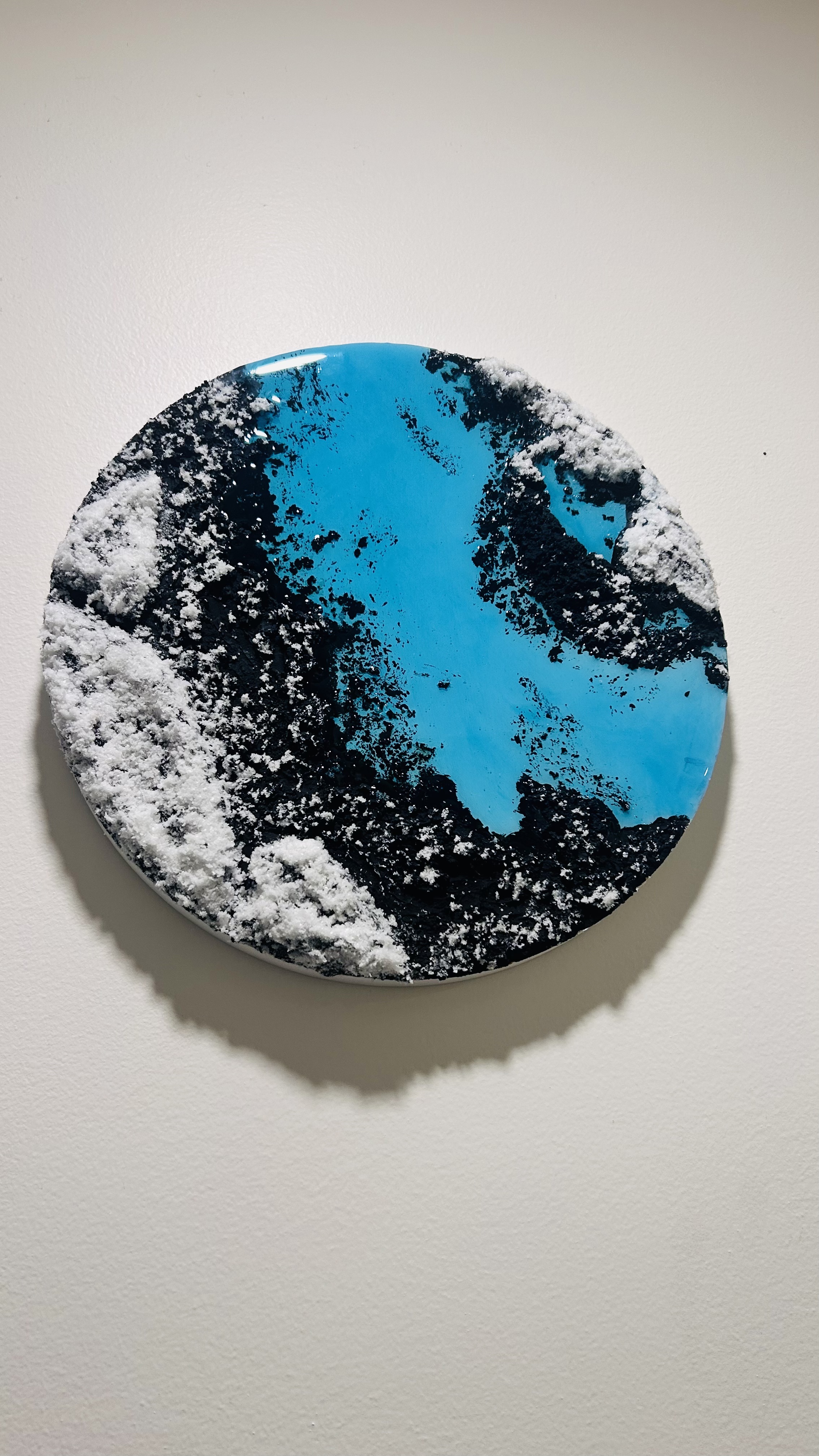 Handcrafted Winter Glacier Lake Wall Art