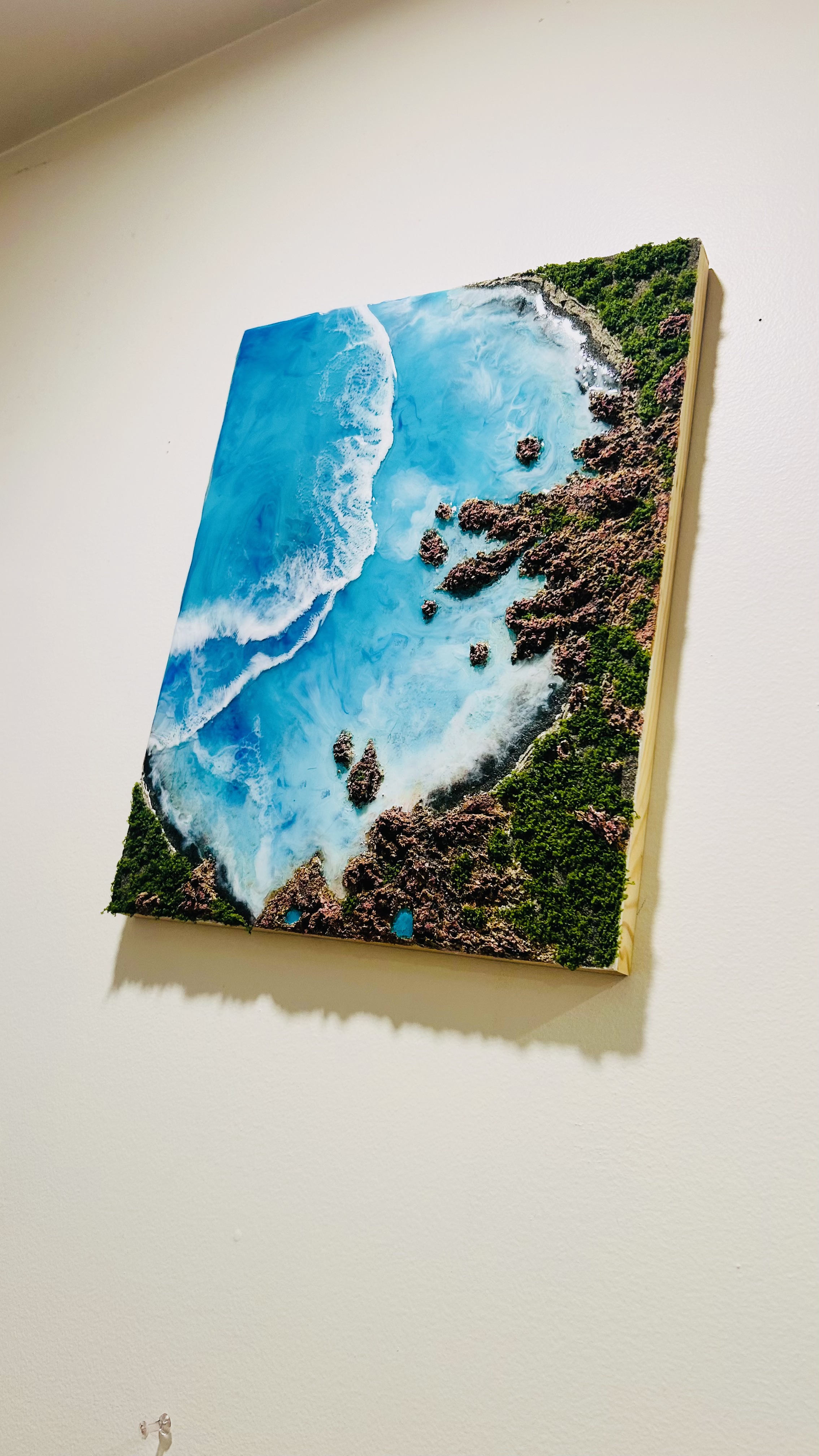 Handcrafted Tropical Coastline Wall Art - View 4