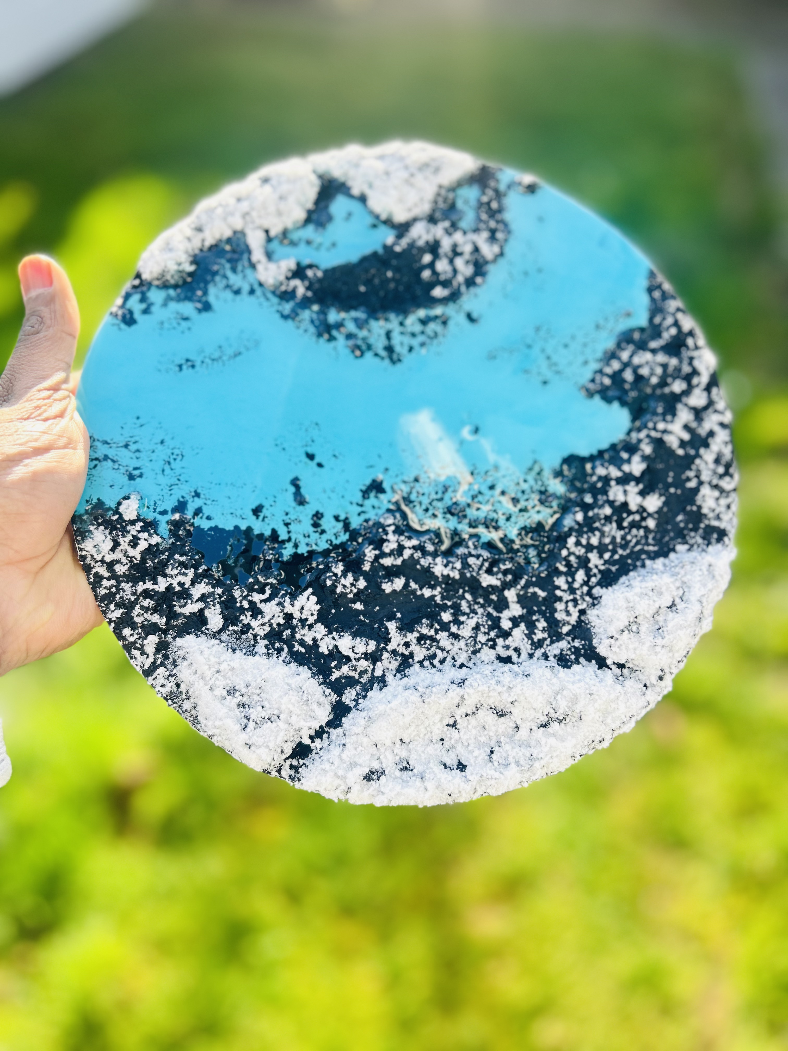 Handcrafted Winter Glacier Lake Wall Art - View 4