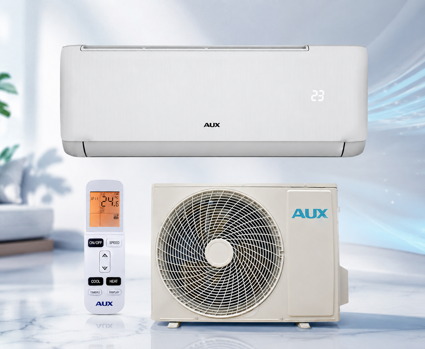 AUX Q-Series Inverter air conditioner indoor and outdoor units