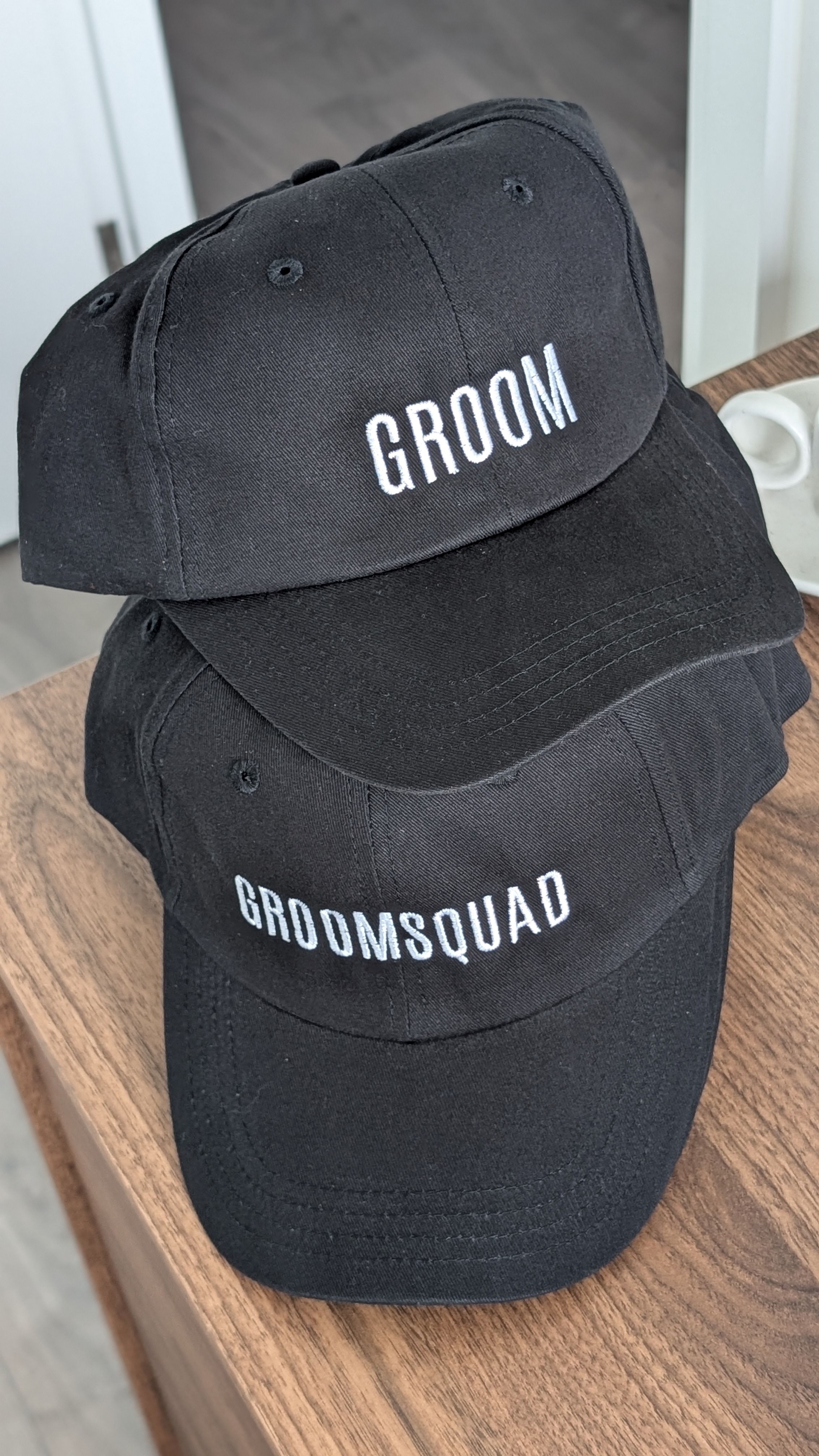 Groom & Groomsquad — Embroidered Caps