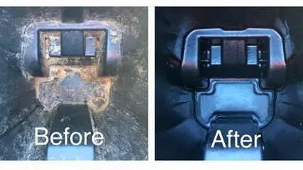 Before and after bin cleaning comparison