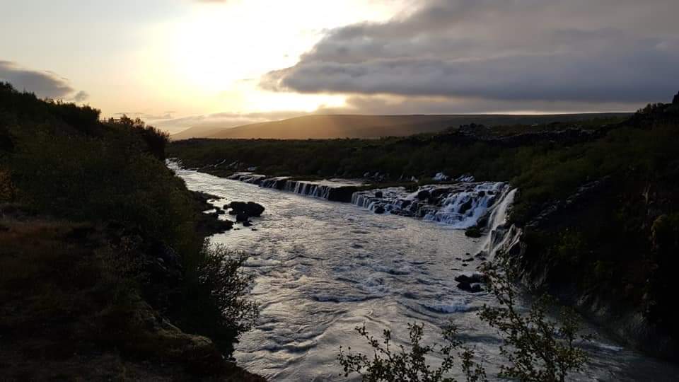 Cascata al tramonto