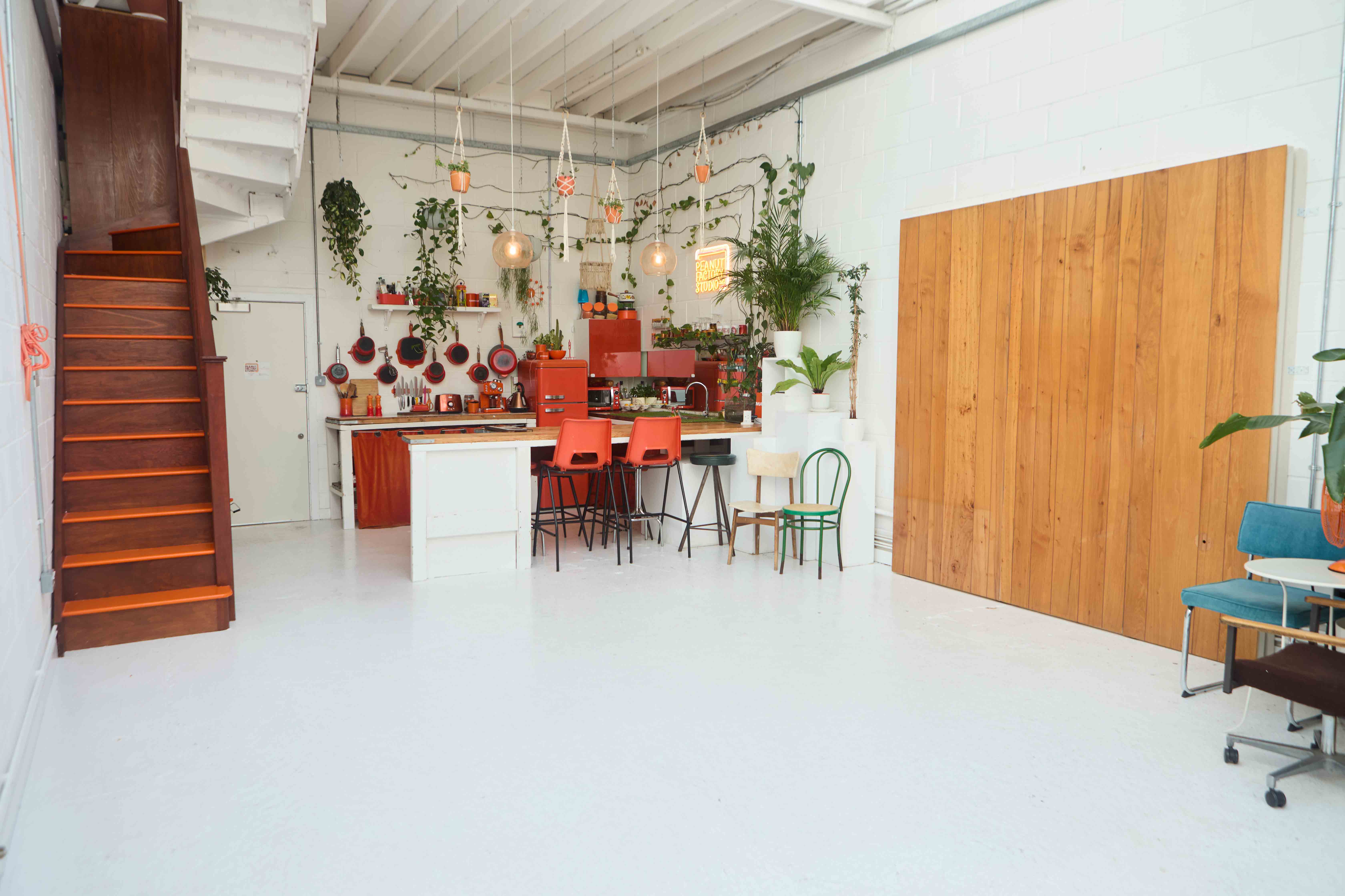 1,600 sqft daylight studio interior with skylights — Peanut Factory Studio, Fish Island