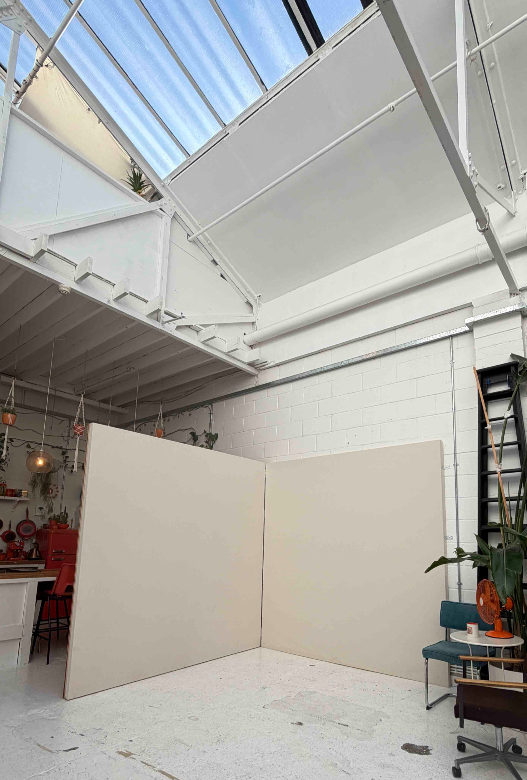 Editorial fashion shoot in the daylight photography studio, East London