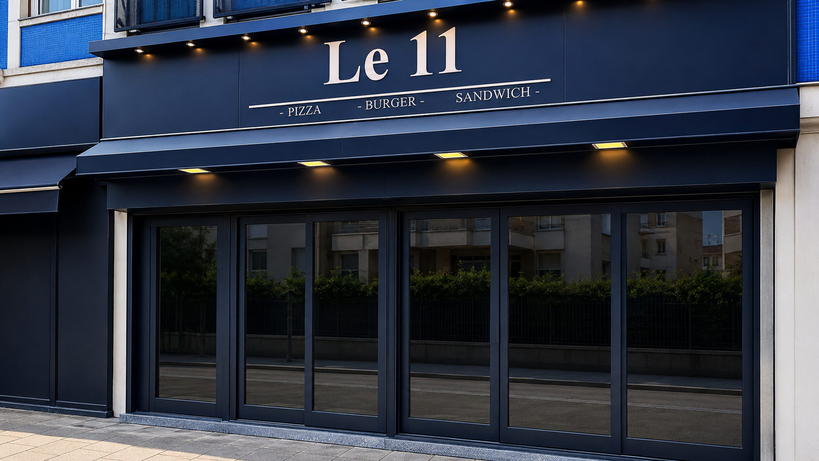 LE 11 — devanture du restaurant à Villiers-le-Bel