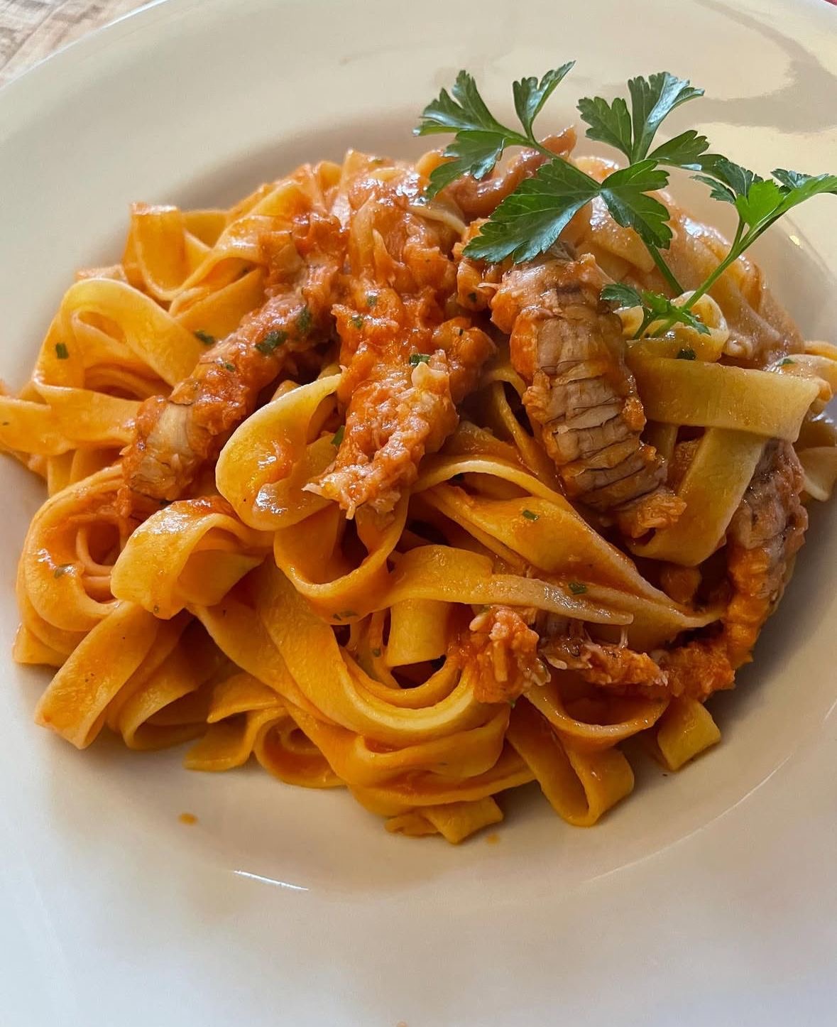 Tagliatelle al ragù di pesce