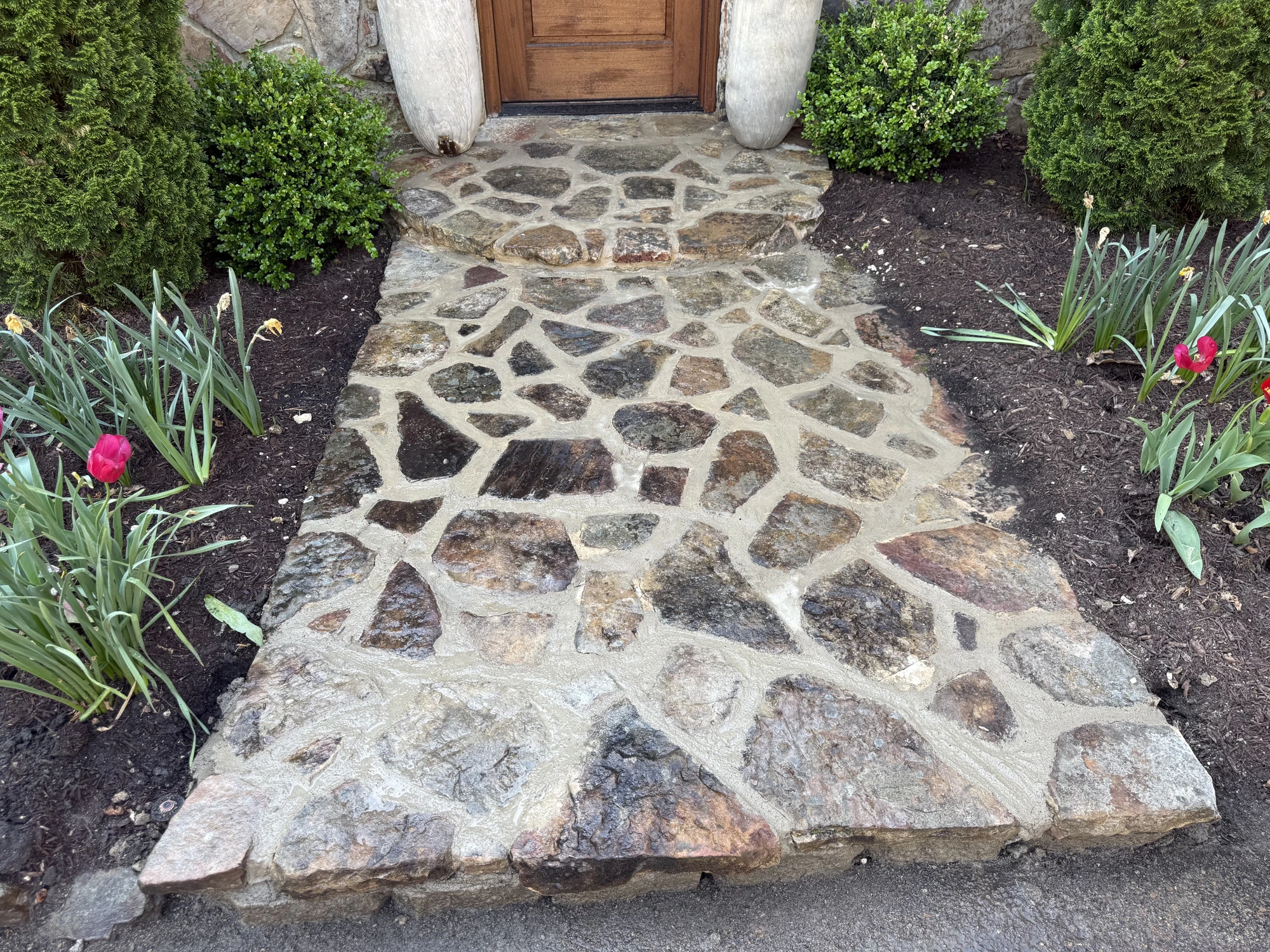 Fresh landscaping boosting curb appeal